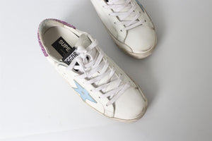 GOLDEN GOOSE DELUXE BRAND WHITE SUPER STAR LEATHER SNEAKERS EU 38