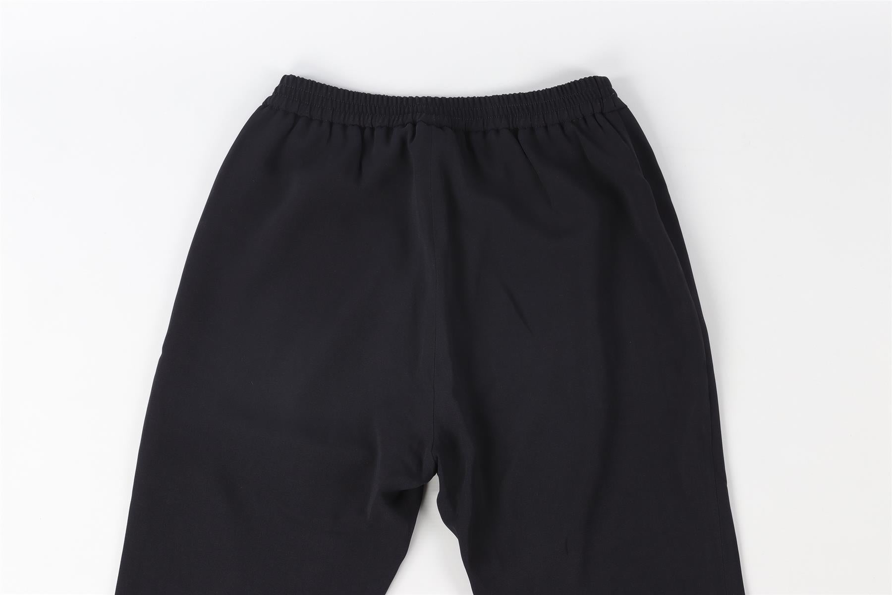STELLA MCCARTNEY NAVY CREPE TAPERED PANTS IT 36 UK 4
