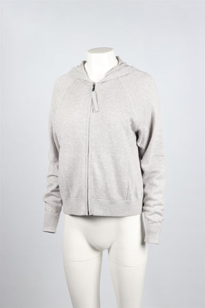 NAKED CASHMERE GREY COTTON BLEND HOODIE SMALL