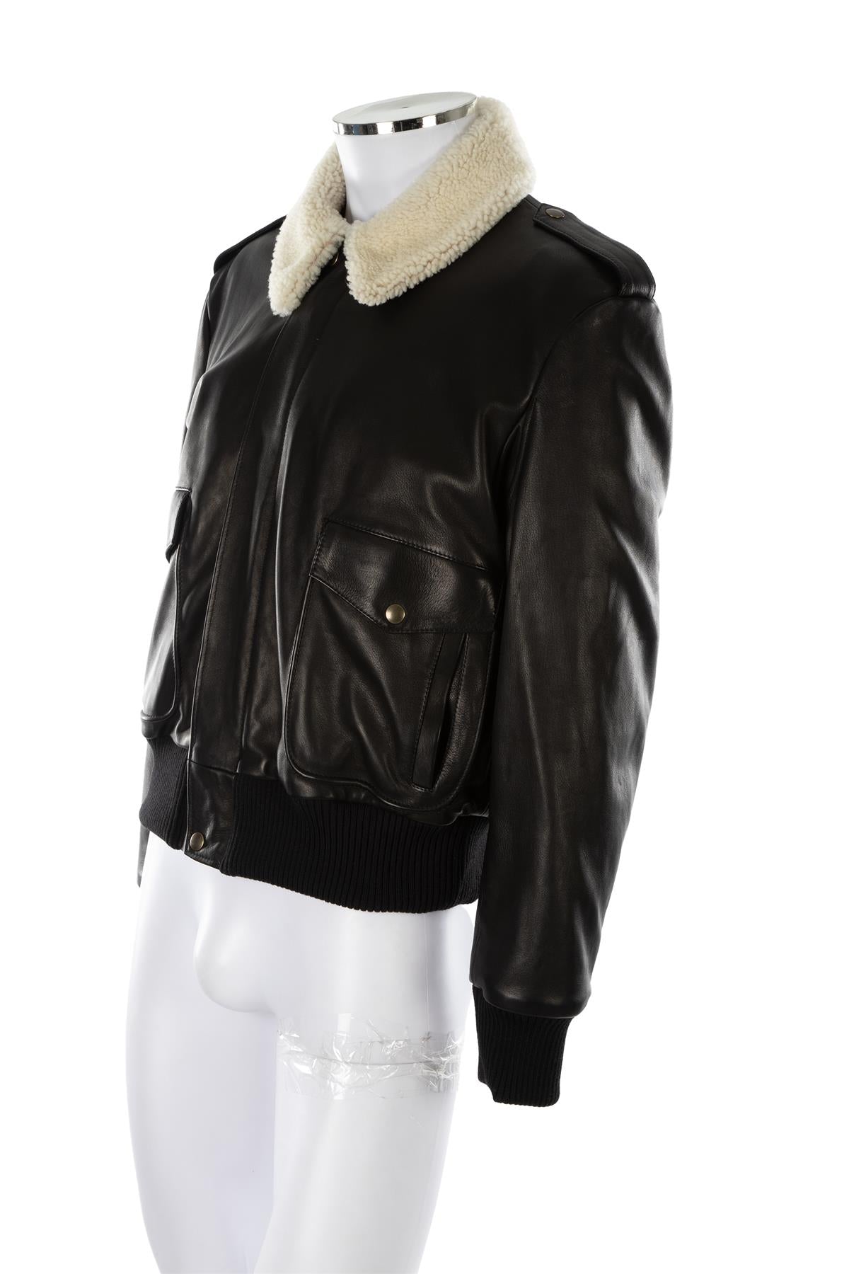 GIULIVA HERITAGE BLACK MEN'S LEATHER JACKET IT 48
