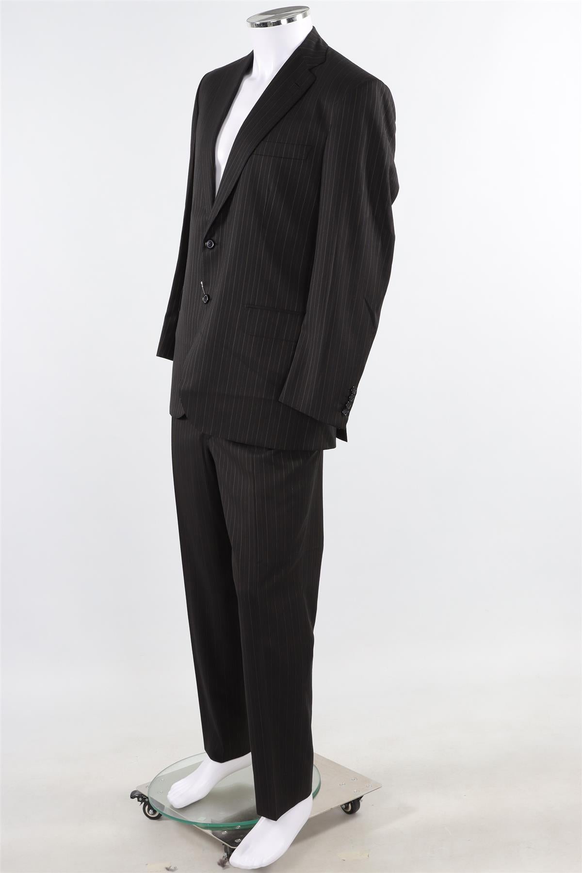 BRIONI BLACK MEN'S WOOL TWO PIECE SUIT IT 46 UK/US 36