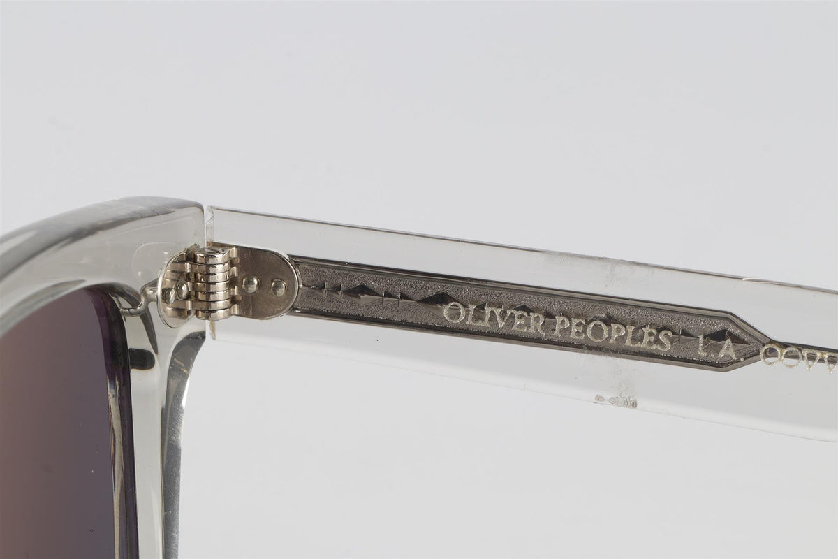 OLIVER PEOPLES CLEAR SQUARE FRAME ACETATE SUNGLASSES