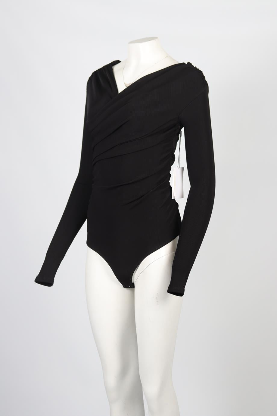 GOLDSIGN ONE SHOULDER JERSEY BODYSUIT SMALL