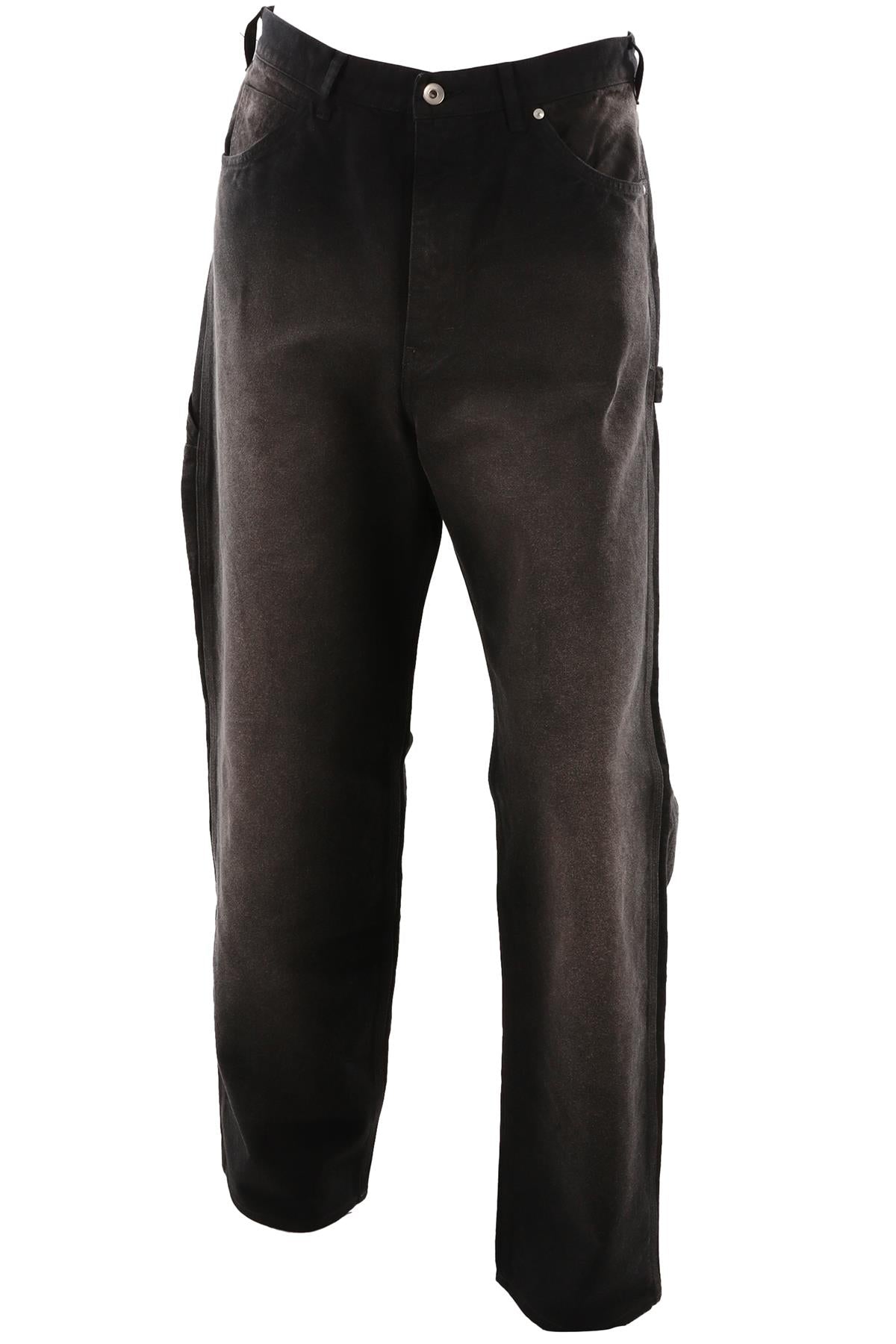 GREY MEN'S COTTON STRAIGHT LEG PANTS