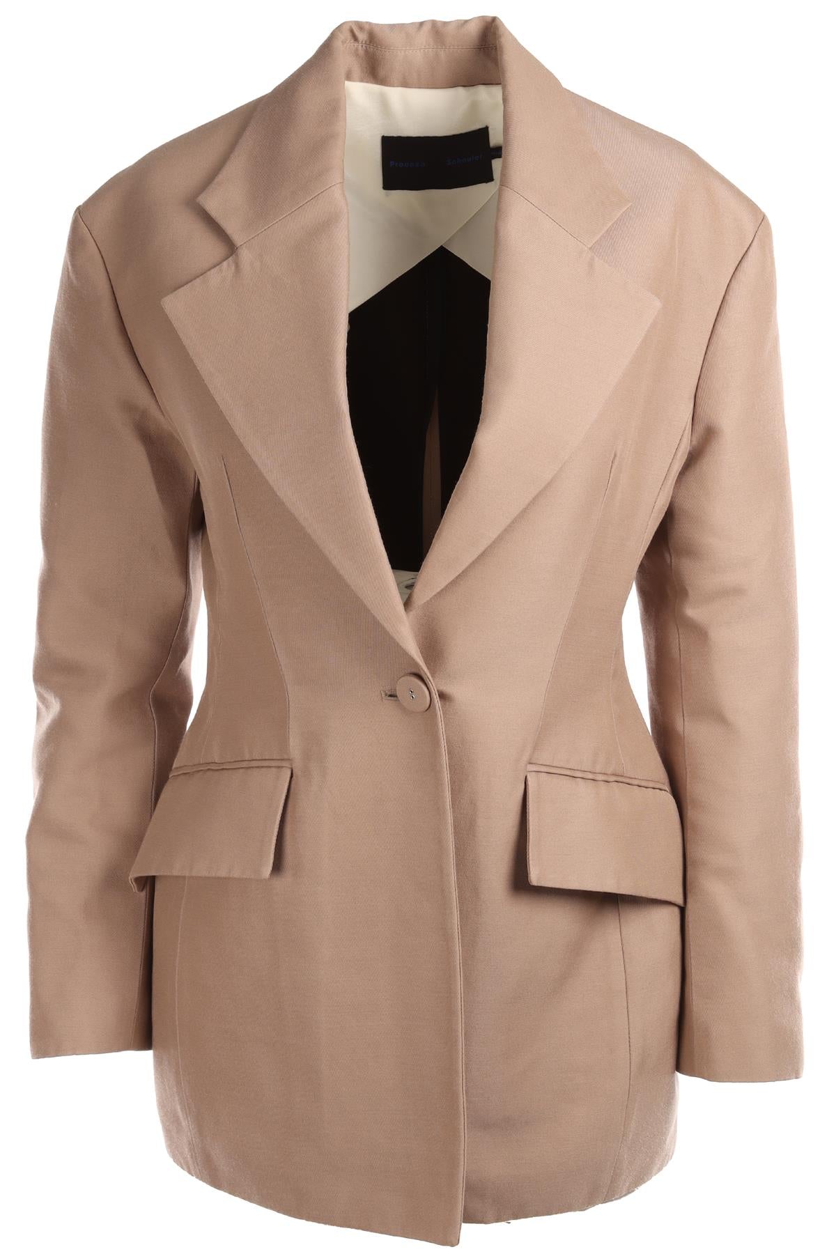 PROENZA SCHOULER BEIGE WOOL BLAZER US 6 UK 10