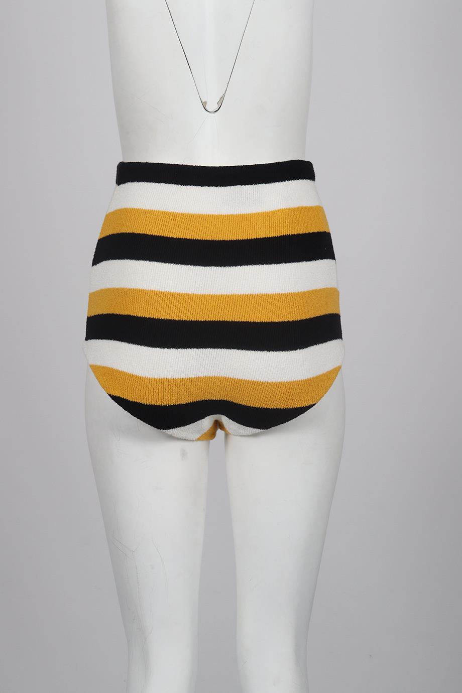 PRADA STRIPED COTTON BLEND SHORTS IT 44 UK 12