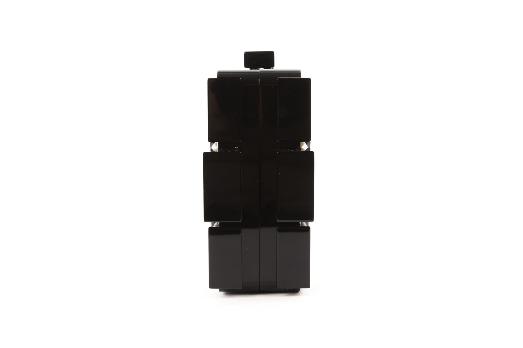 CHANEL BLACK 2014 BOY BRICK LEGO PEARL CLUTCH