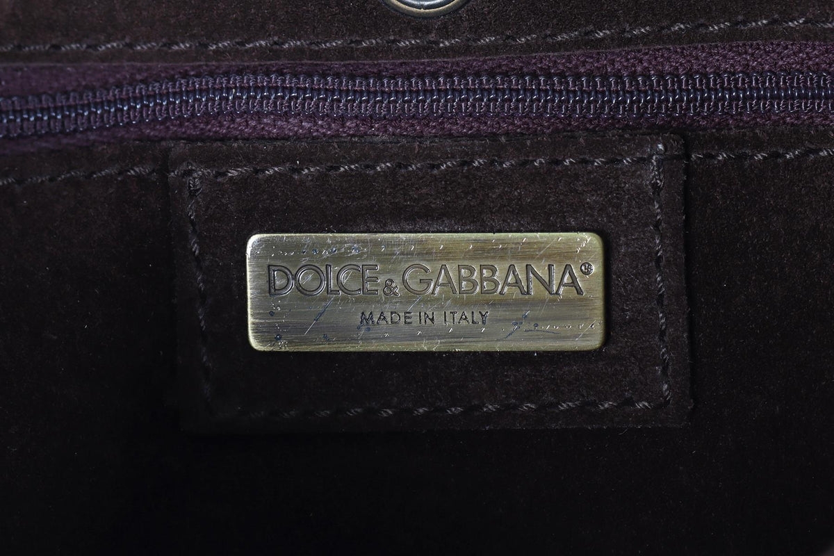 DOLCE & GABBANA FRINGED SUEDE SHOULDER BAG