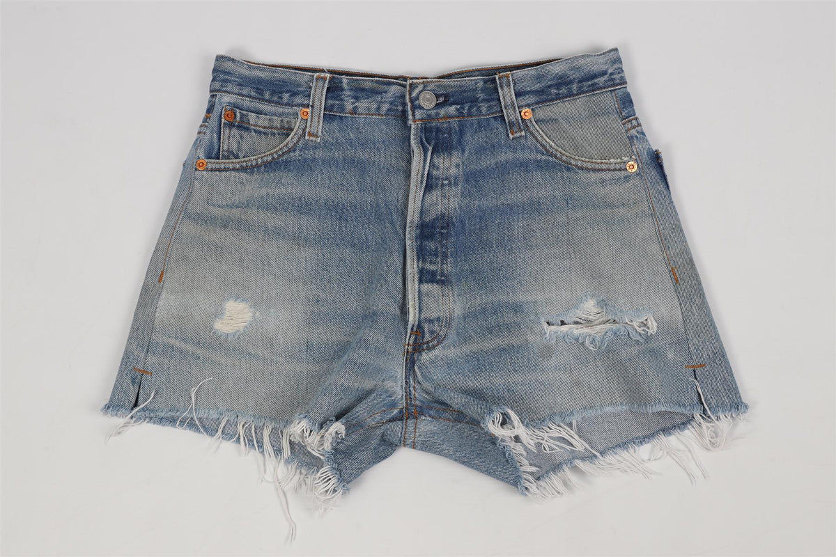 RE/DONE HIGH RISE DENIM SHORTS W27 UK 8-10