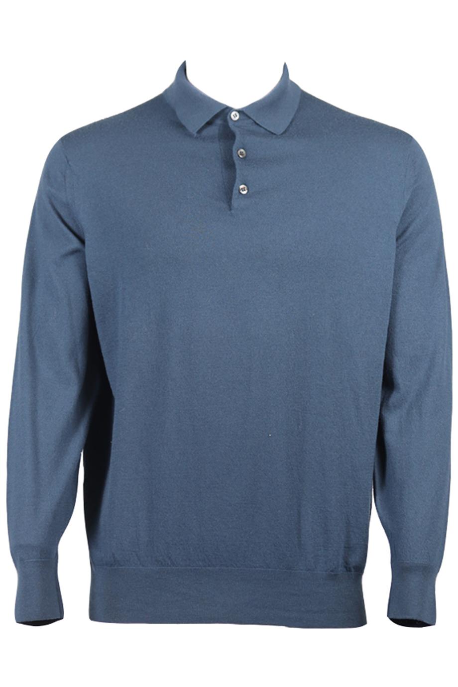 LORO PIANA MENS WOOL POLO SHIRT IT 56 FR 56 UK/US 46