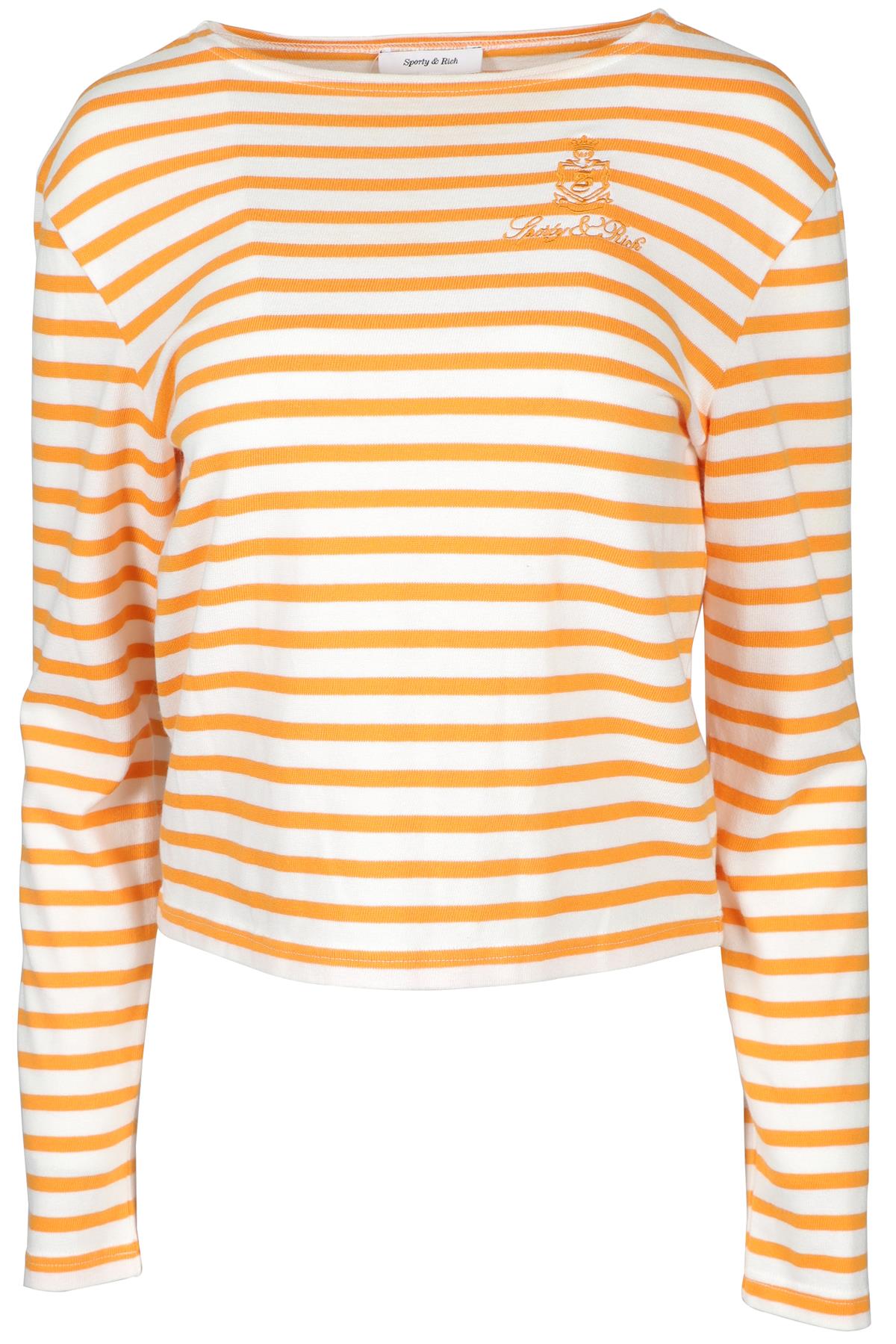 SPORTY & RICH ORANGE COTTON TOP XSMALL