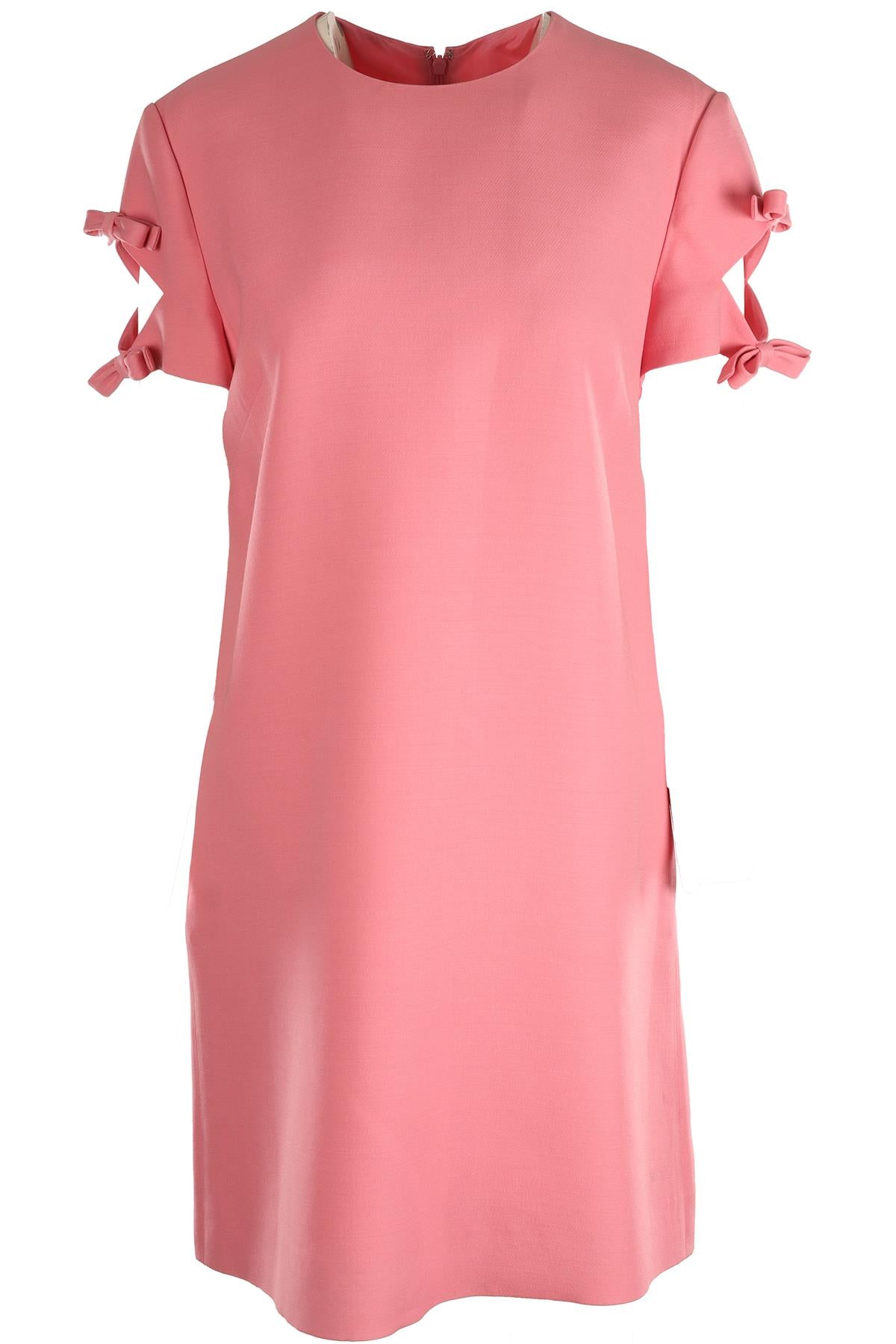 VALENTINO PINK WOOL MINI DRESS IT 48 UK 16