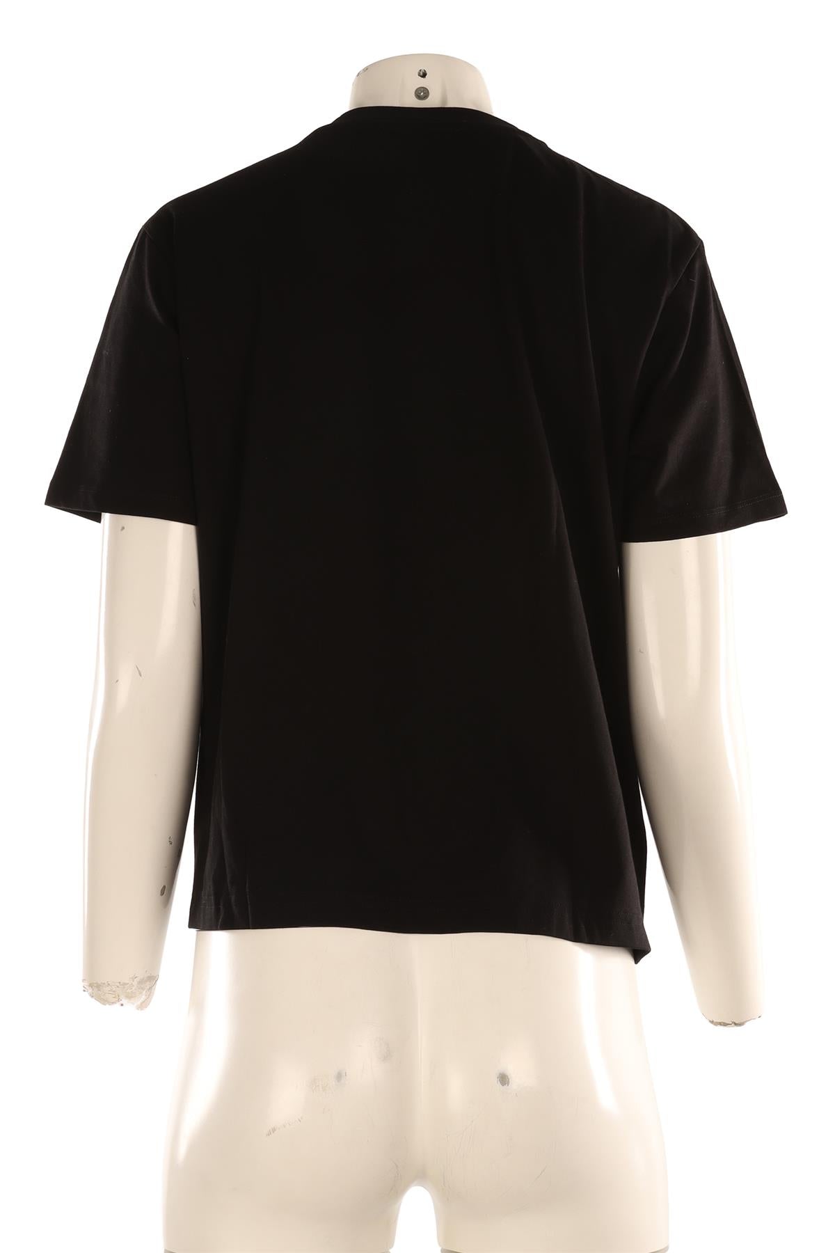 BALMAIN BLACK COTTON T-SHIRT FR 42
