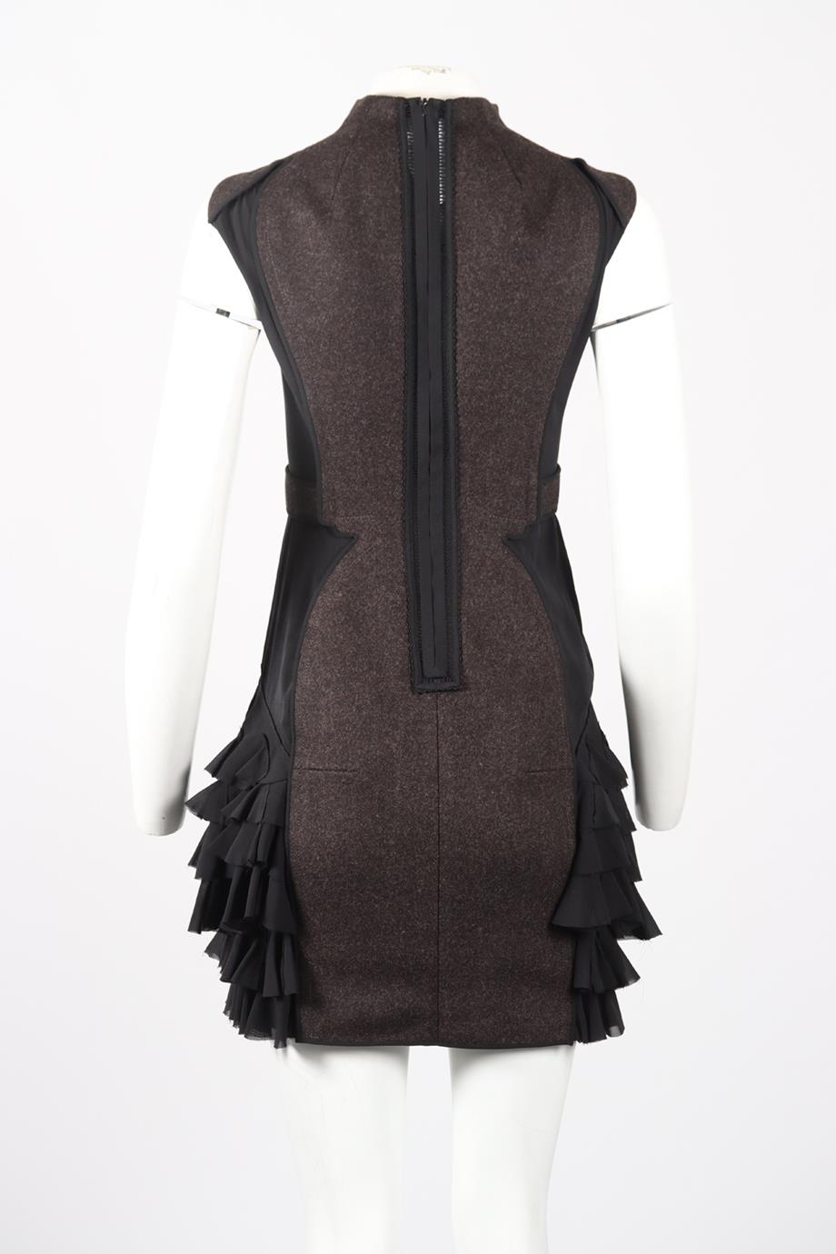 ZAC POSEN SILK AND WOOL BLEND MINI DRESS US 4 UK 8