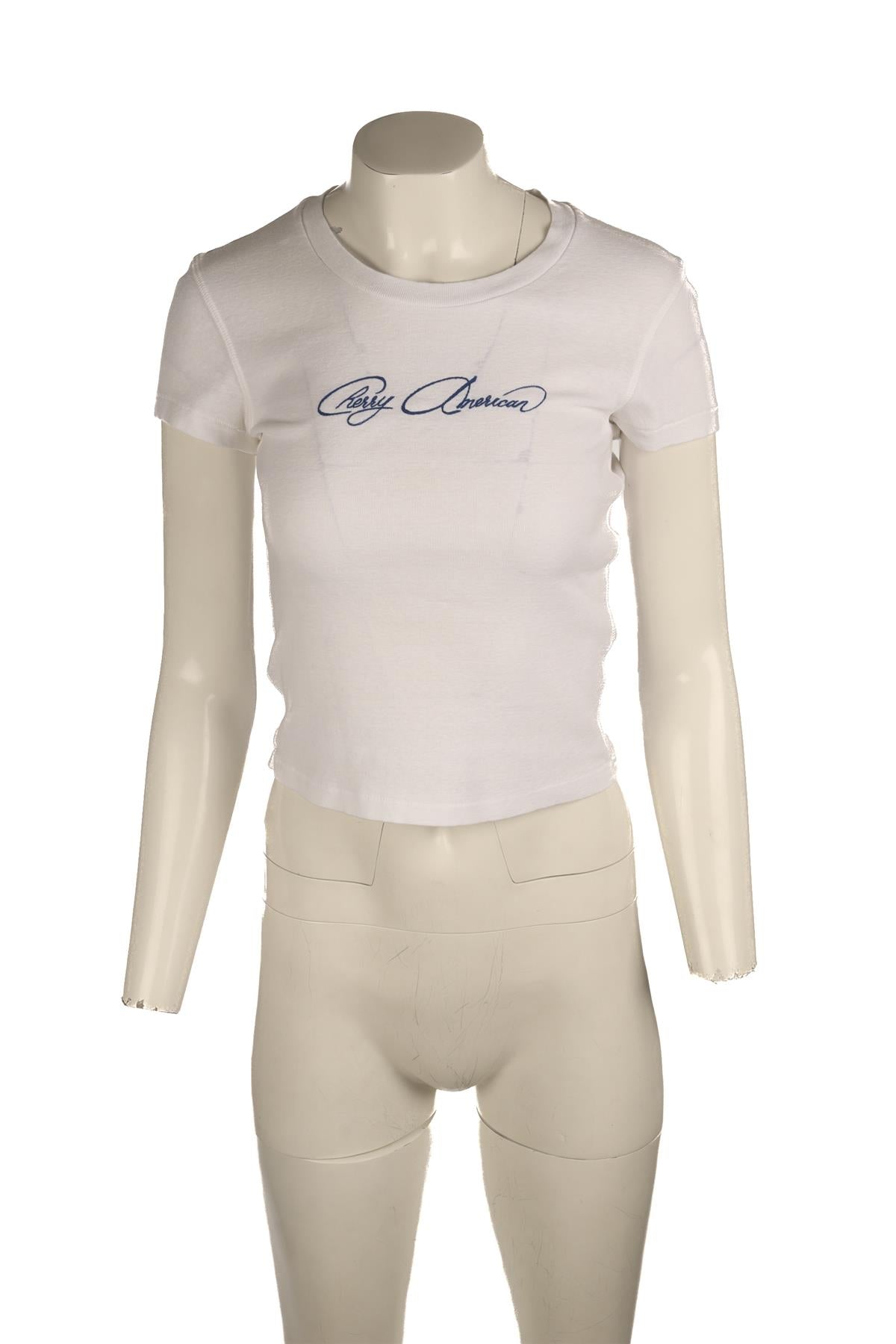 CHERRY LOS ANGELES WHITE COTTON T-SHIRT SMALL