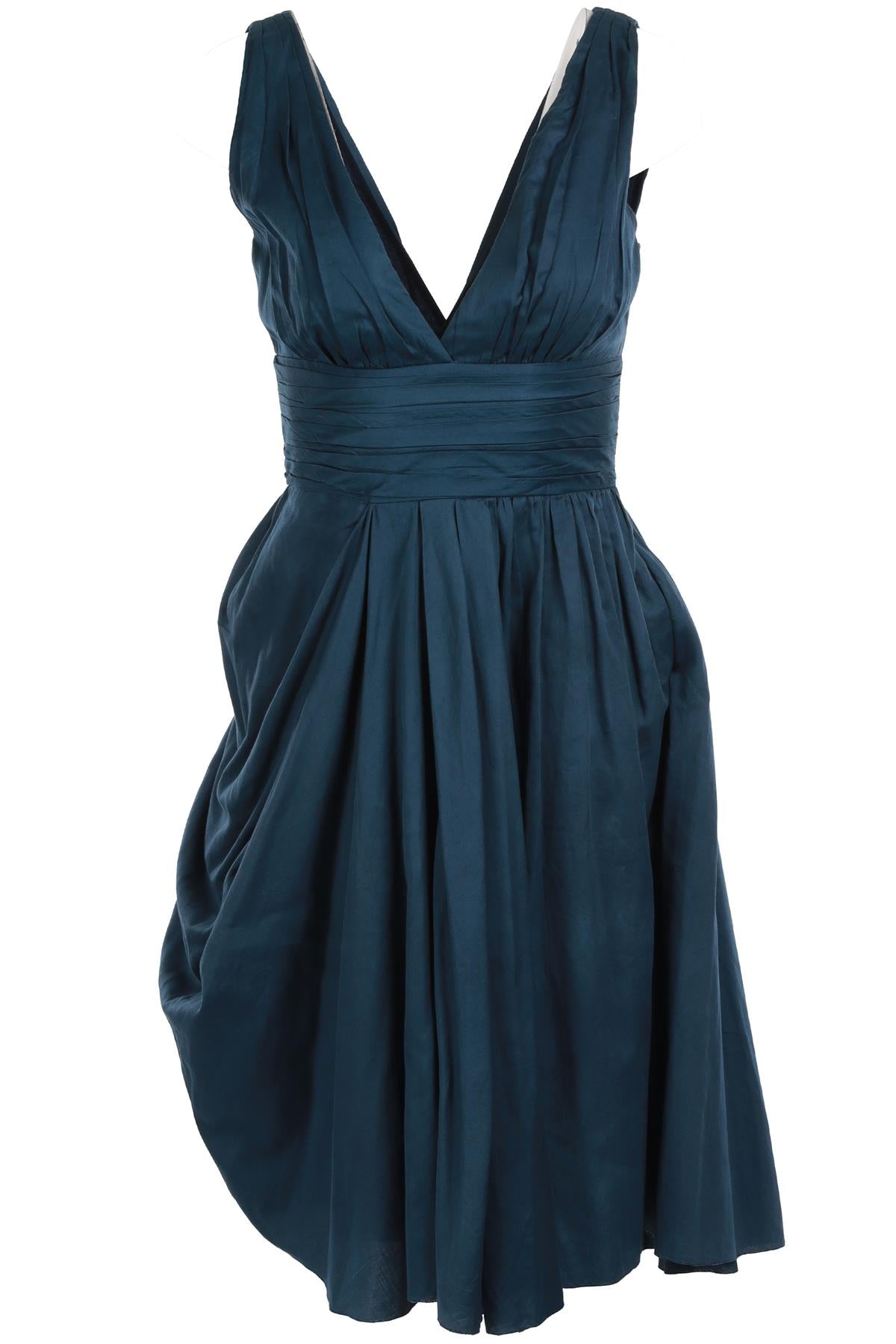 PRADA BLUE COTTON MIDI DRESS IT 40 UK 8