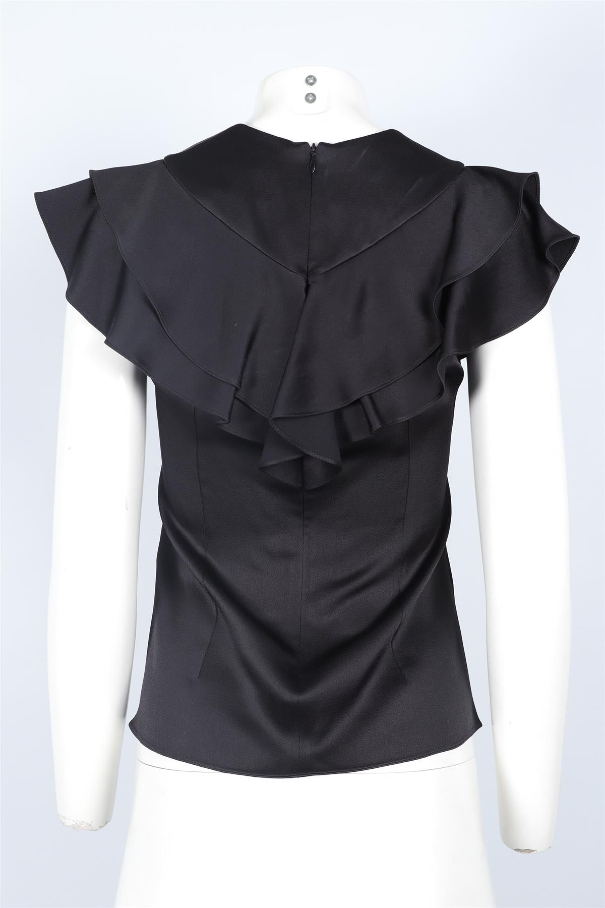 PETER PILOTTO BLACK SILK TOP UK 4