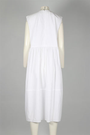 MARNI WHITE COTTON MIDI DRESS IT 48 UK 16