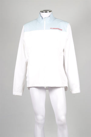 J LINDEBERG WHITE MEN'S SHELL JACKET XLARGE