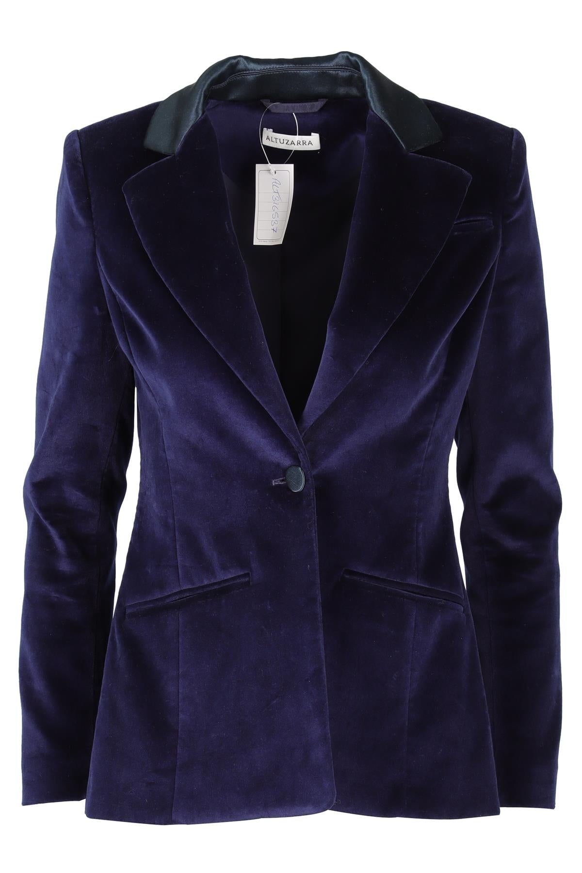 ALTUZARRA NAVY VELVET BLAZER IT 36 UK 4