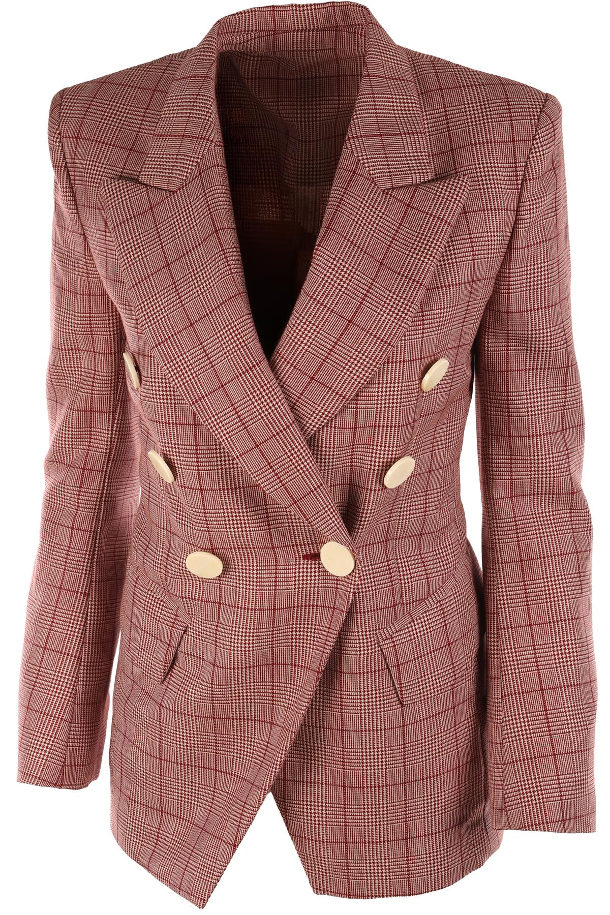 PETAR PETROV RED WOOL BLAZER FR 34 UK 6