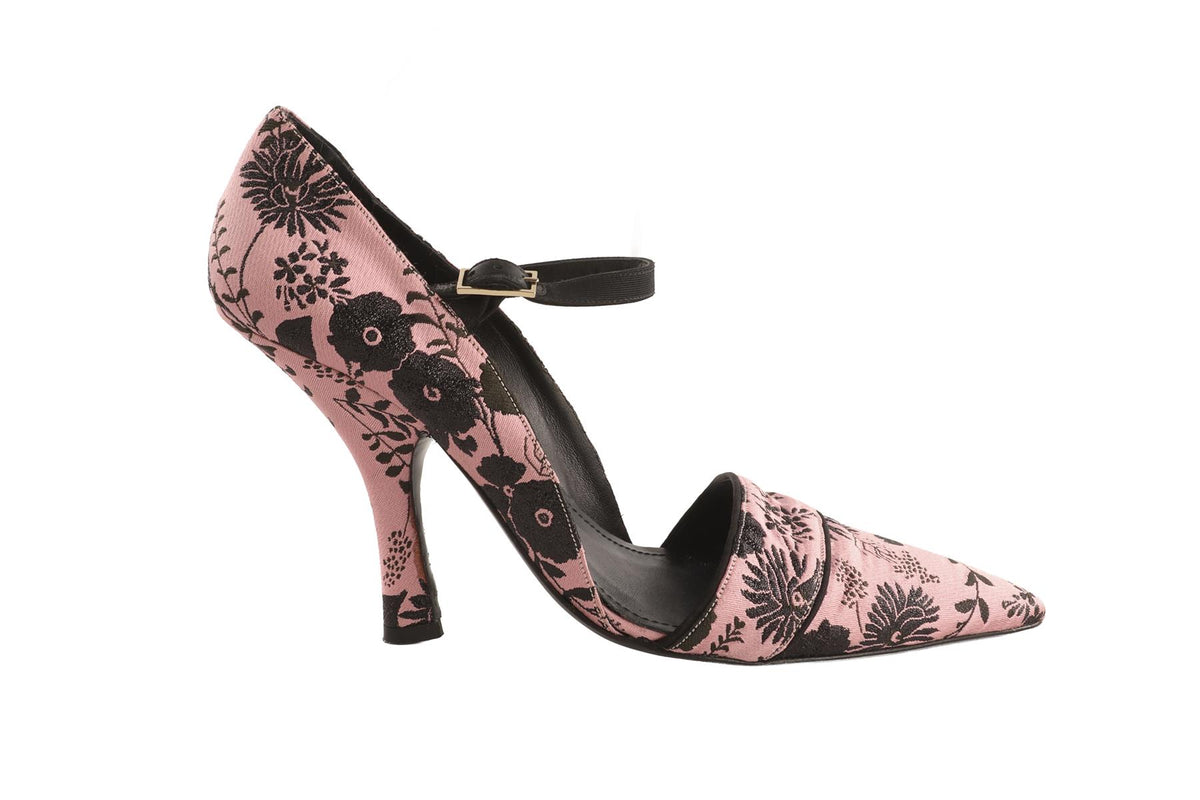 ERDEM PINK JACQUARD PUMPS EU 40 UK 7 US 10