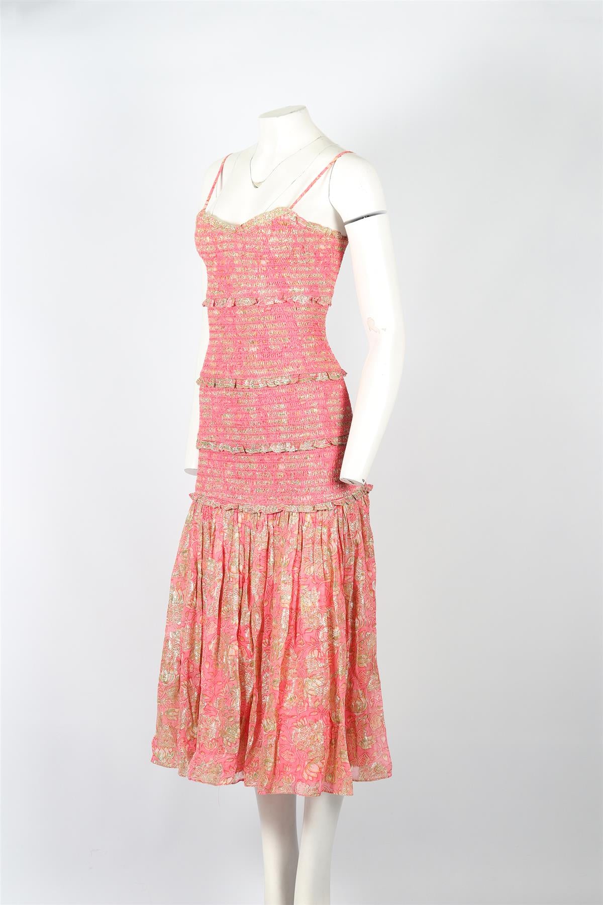 HEMANT & NANDITA CREPE MIDI DRESS SMALL