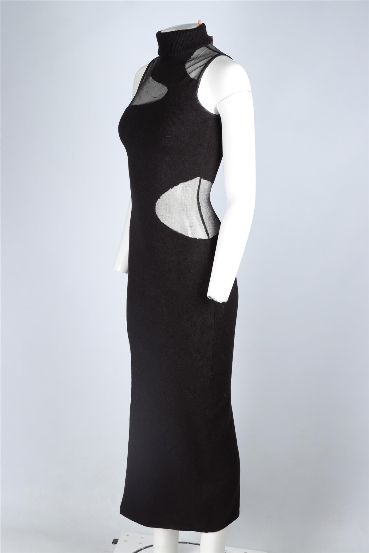 CULT GAIA BLACK KNIT MAXI DRESS XSMALL