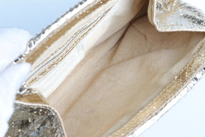 NANCY GONZALEZ GOLD PYTHON CLUTCH