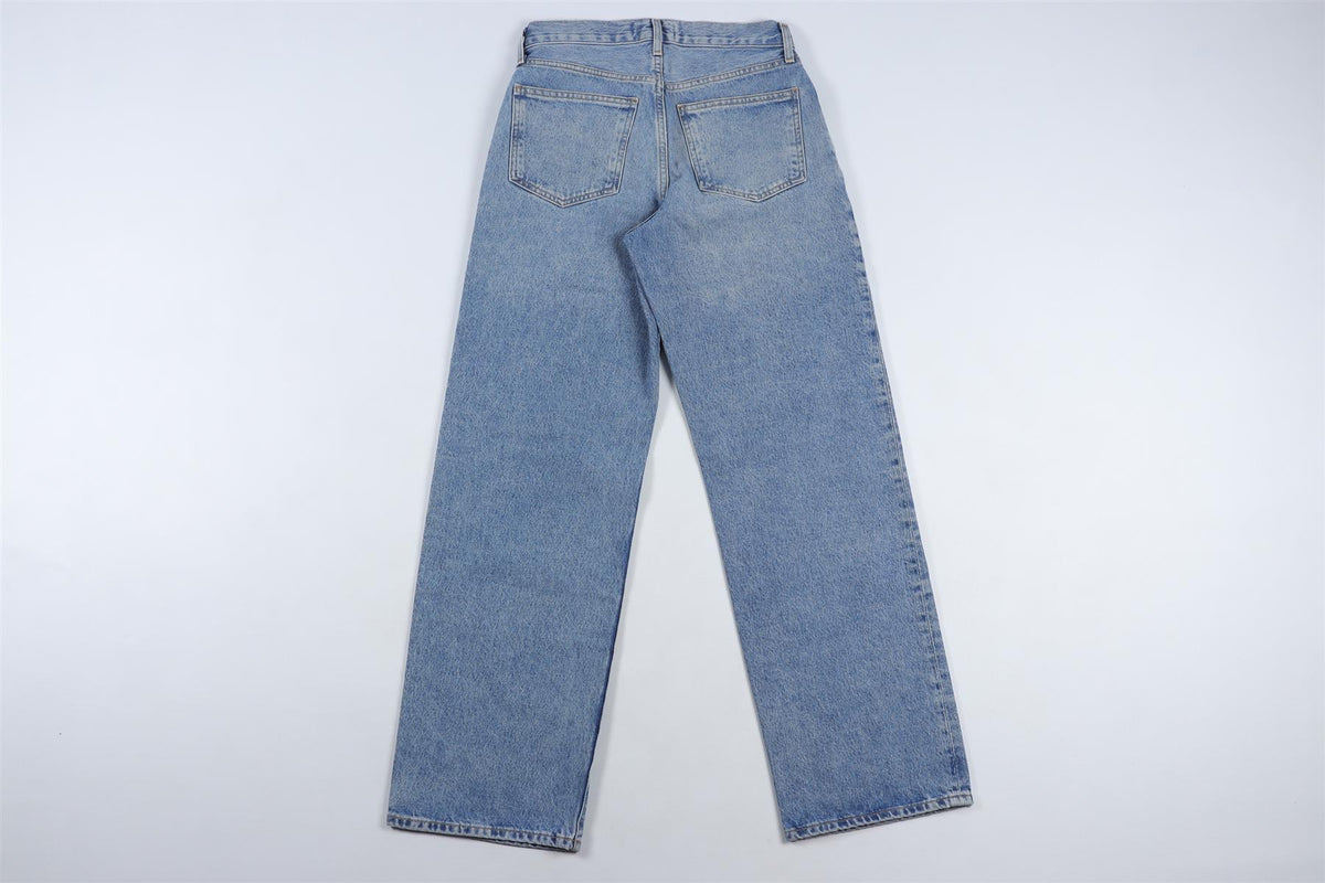 AGOLDE BLUE HIGH RISE WIDE LEG JEANS W23 UK 4