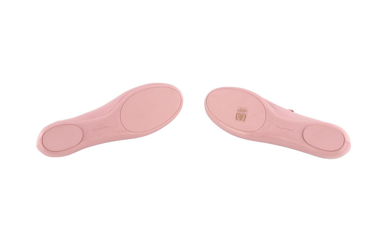GIANVITO ROSSI PINK LEATHER BALLET FLATS EU 36 UK 3 US 6