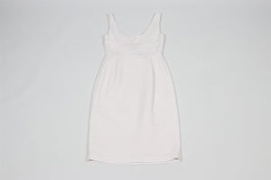 MOSCHINO CHEAP AND CHIC WHITE COTTON MIDI DRESS IT 40