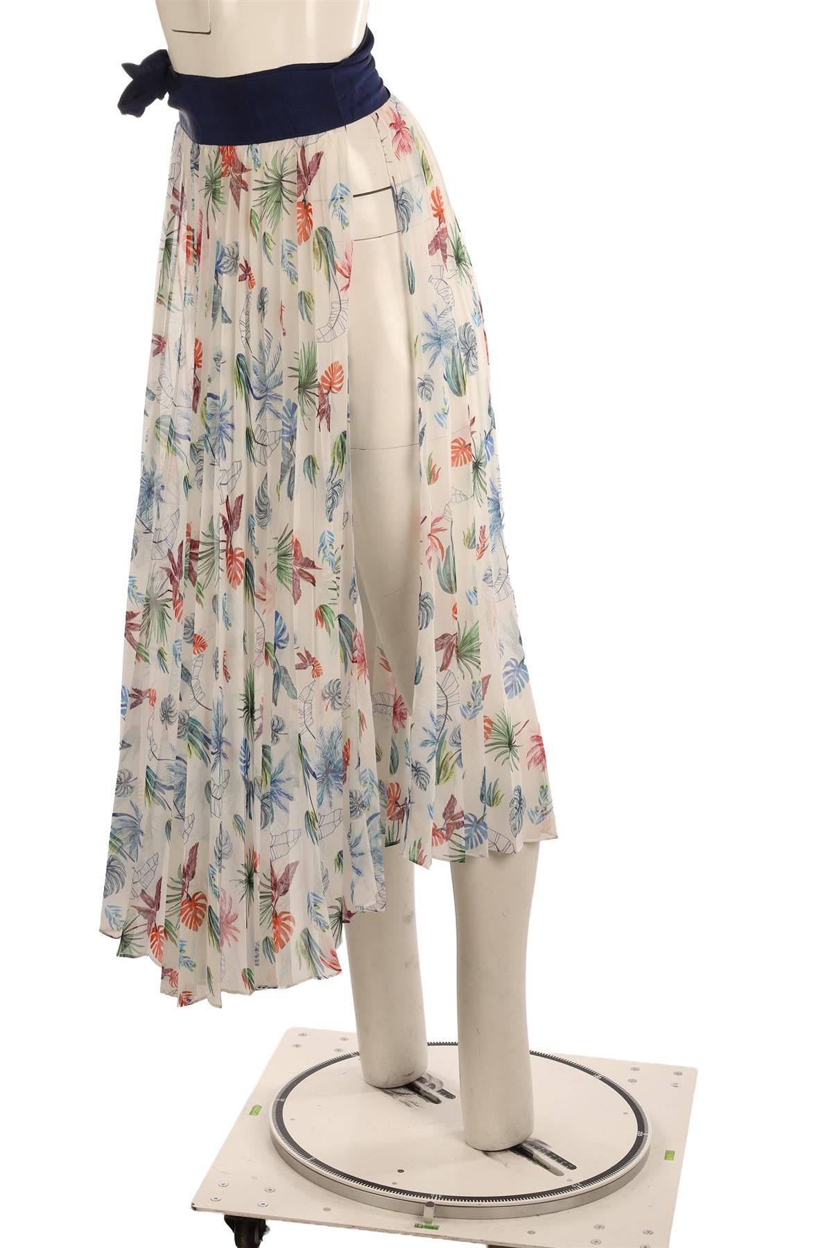 SILVIA TCHERASSI MULTI CREPE MIDI SKIRT SMALL