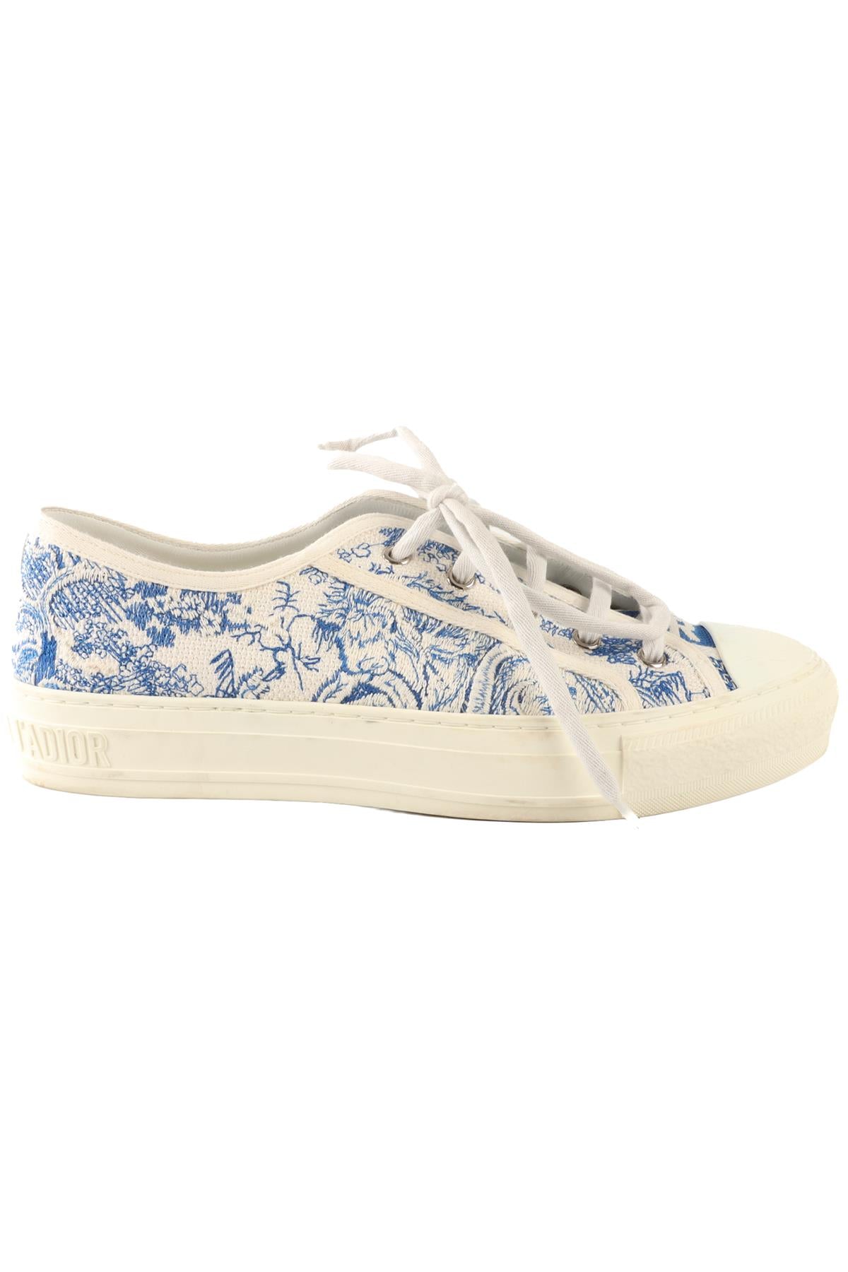 CHRISTIAN DIOR BLUE WALK'N'DIOR CANVAS SNEAKERS EU 39 UK 6 US 9