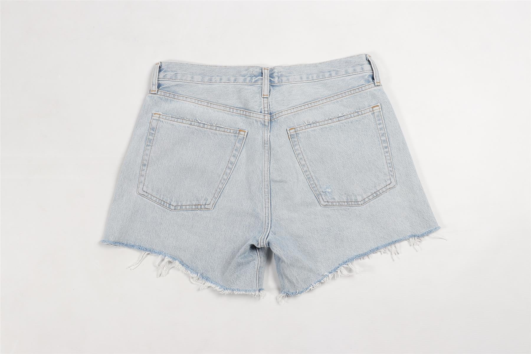 FRAME BLUE HIGH RISE DENIM SHORTS W29 UK 10-12