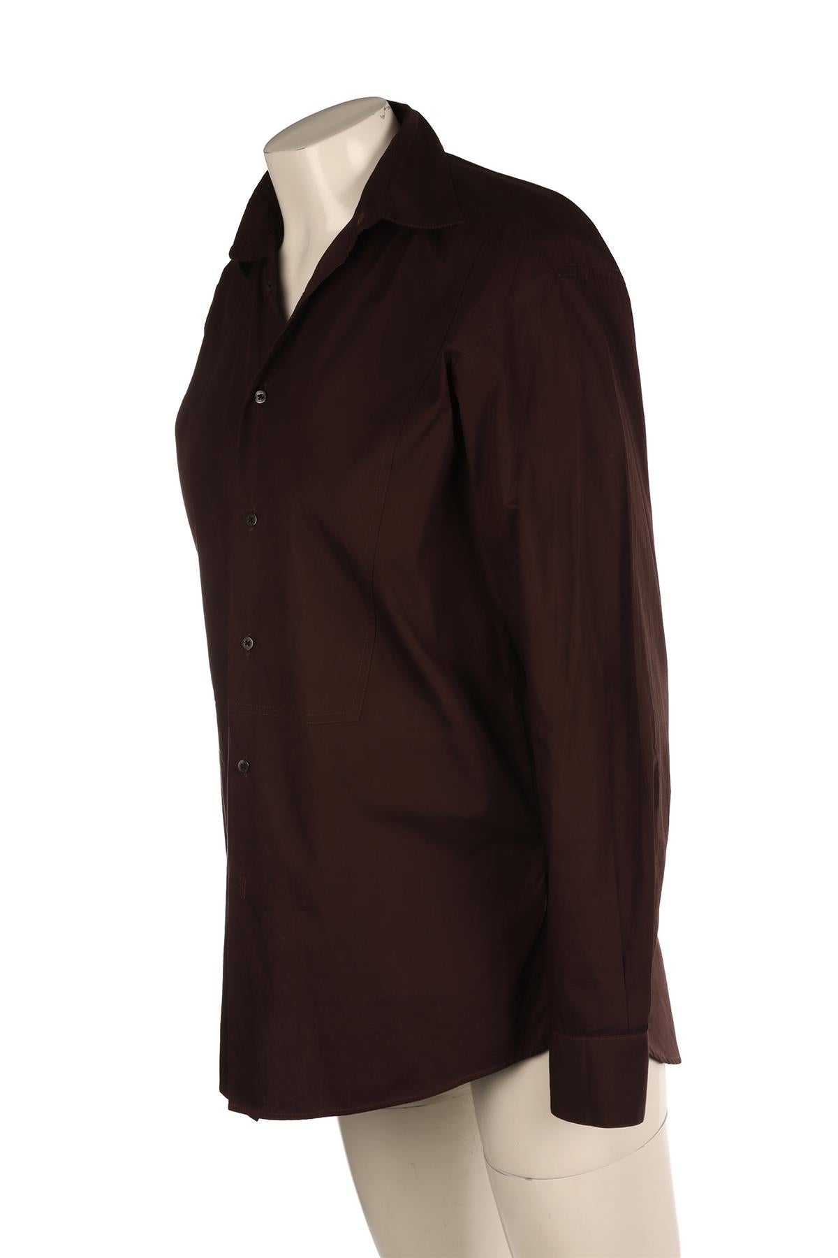 ALEX EAGLE BROWN COTTON SHIRT UK 6