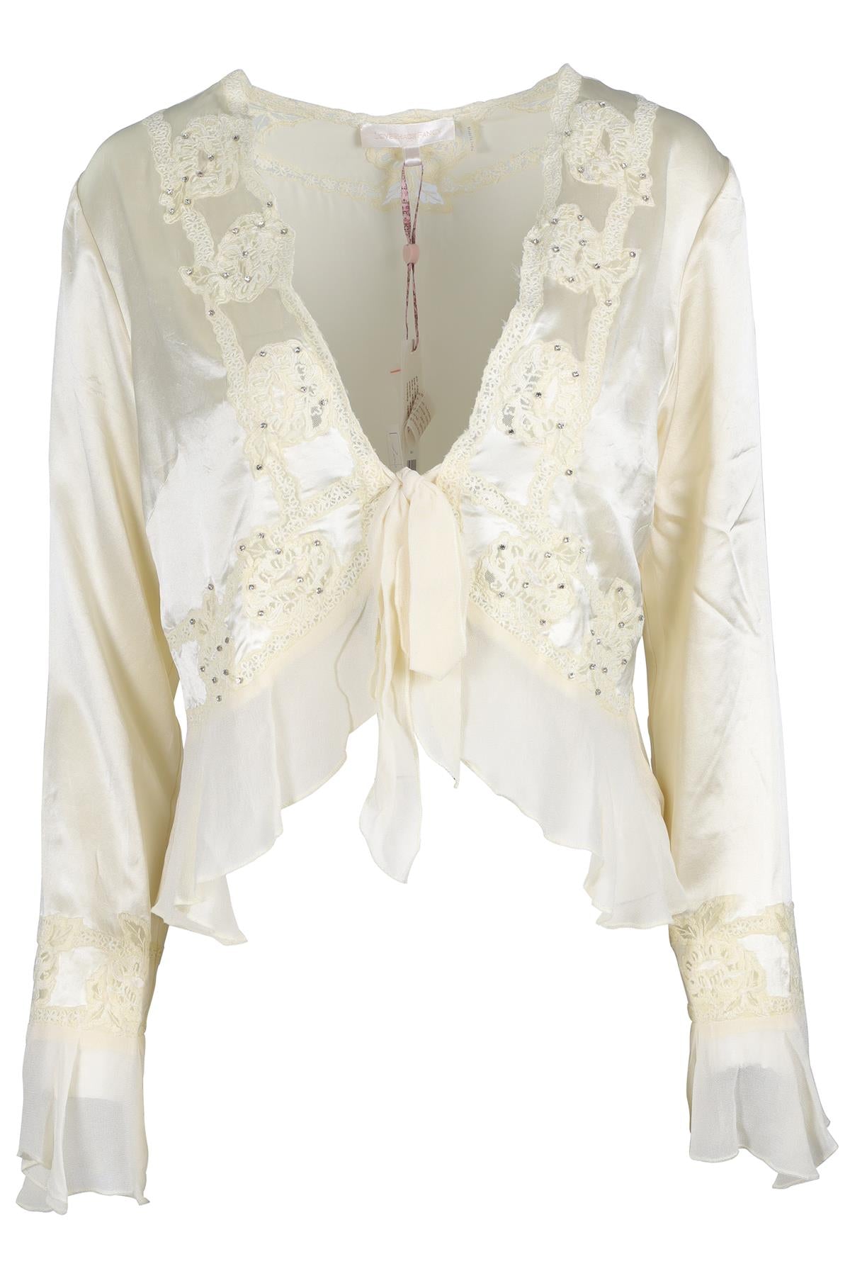 LOVESHACKFANCY YELLOW SILK TOP SMALL