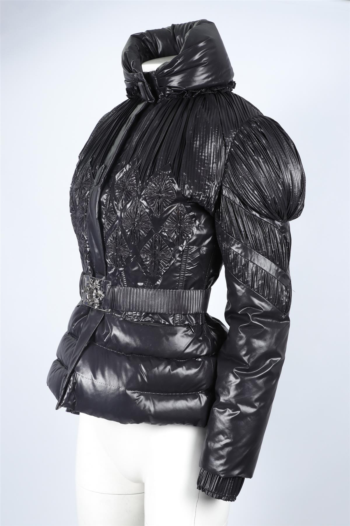 MONCLER GAMME ROUGE BLACK PADDED DOWN JACKET UK 8