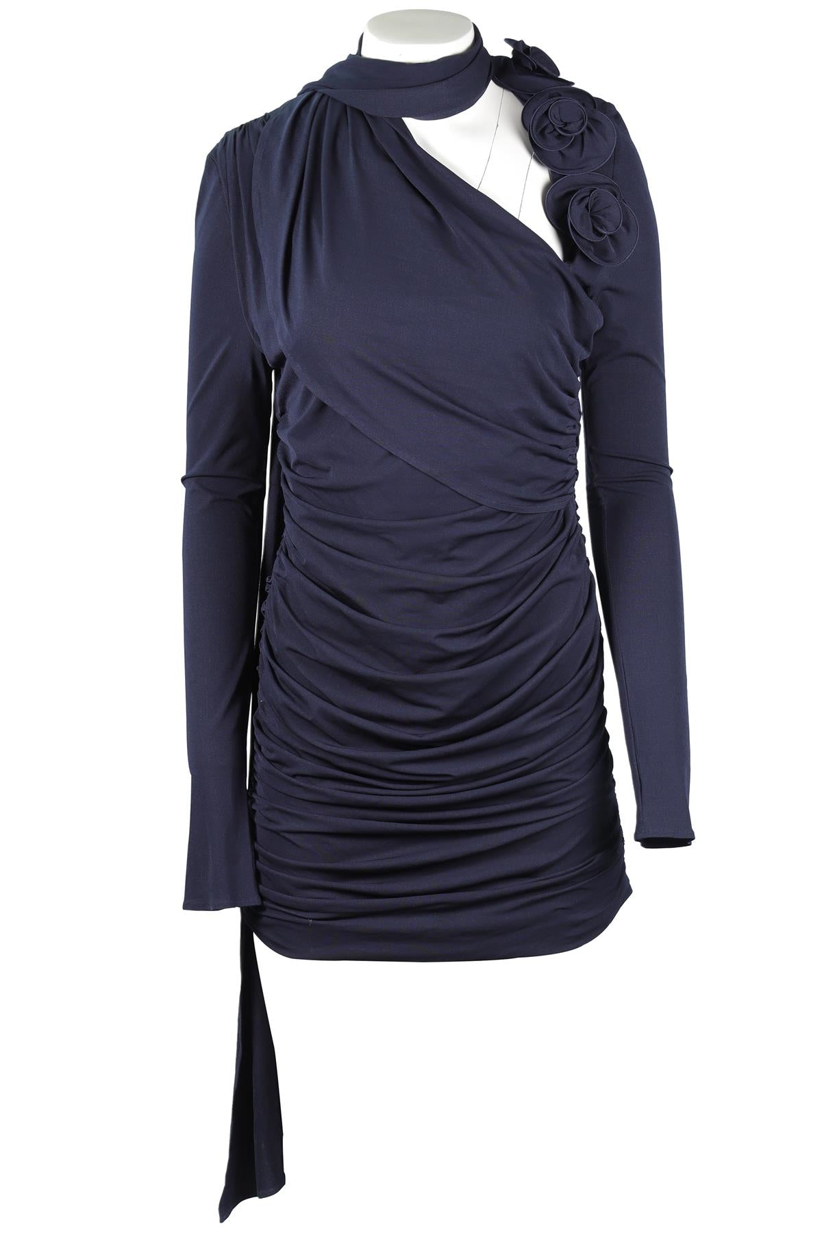 MAGDA BUTRYM NAVY JERSEY MINI DRESS FR 40 UK 12