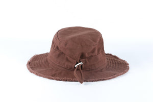JACQUEMUS BROWN COTTON BUCKET HAT