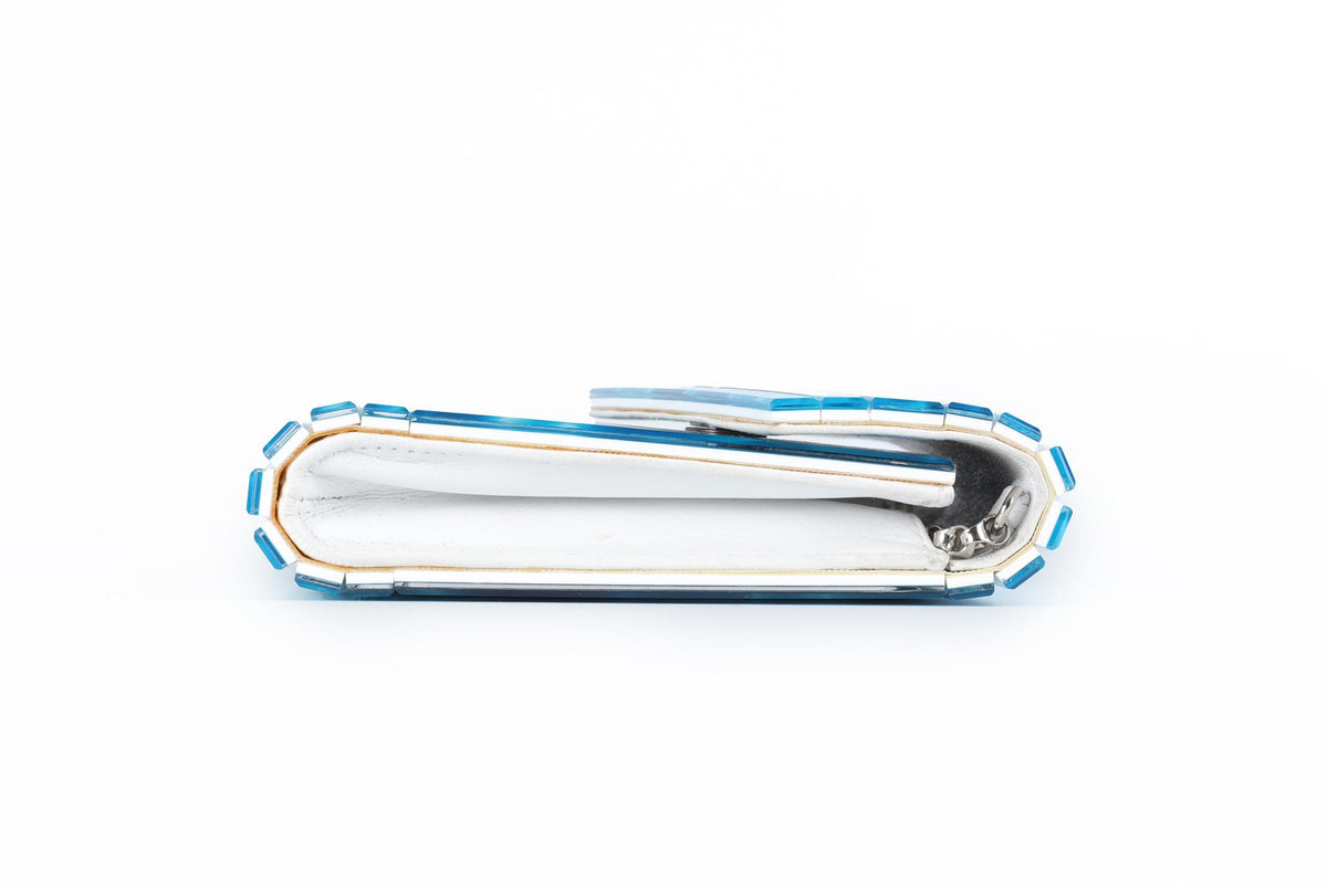 JIMMY CHOO BLUE CANDY ACRYLIC CLUTCH