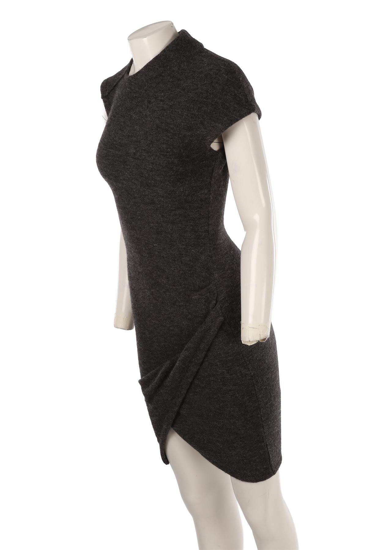 GREY KNIT MINI DRESS
