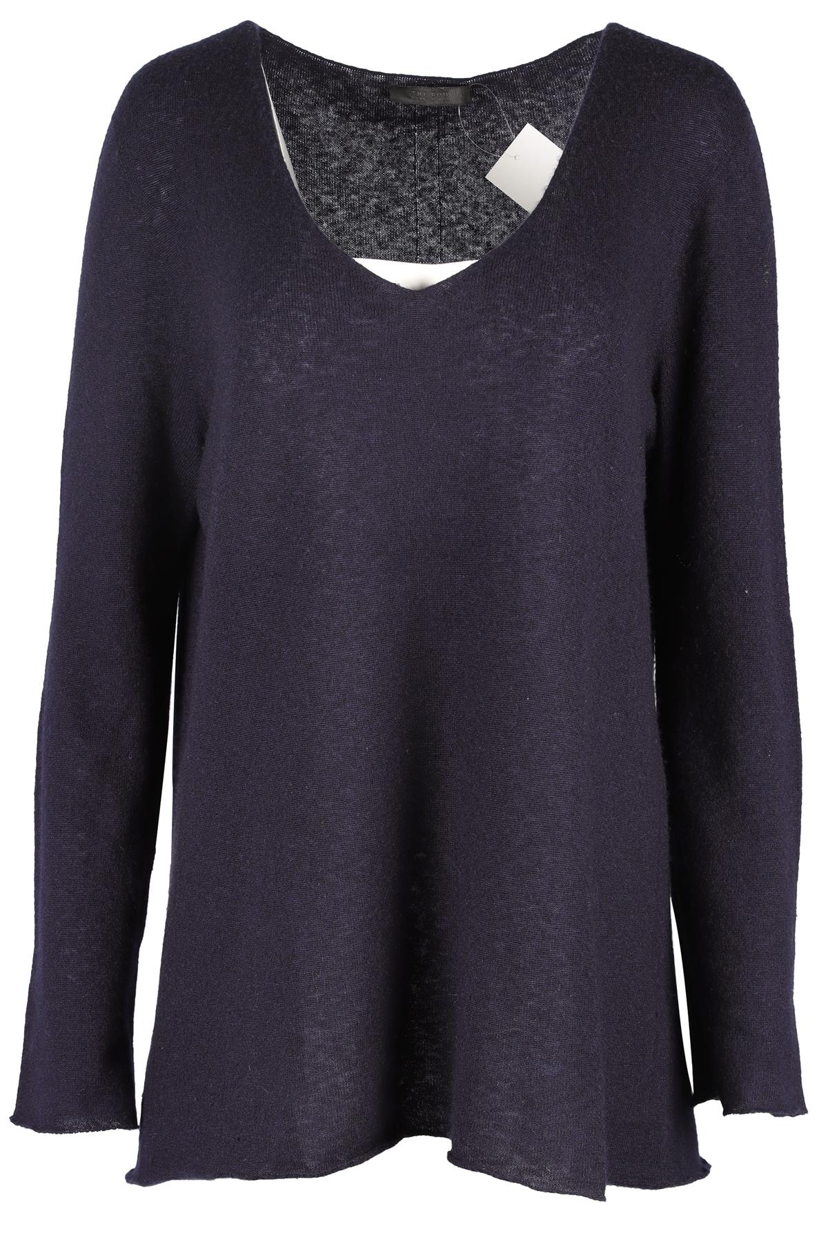 THE ROW NAVY CASHMERE SWEATER LARGE