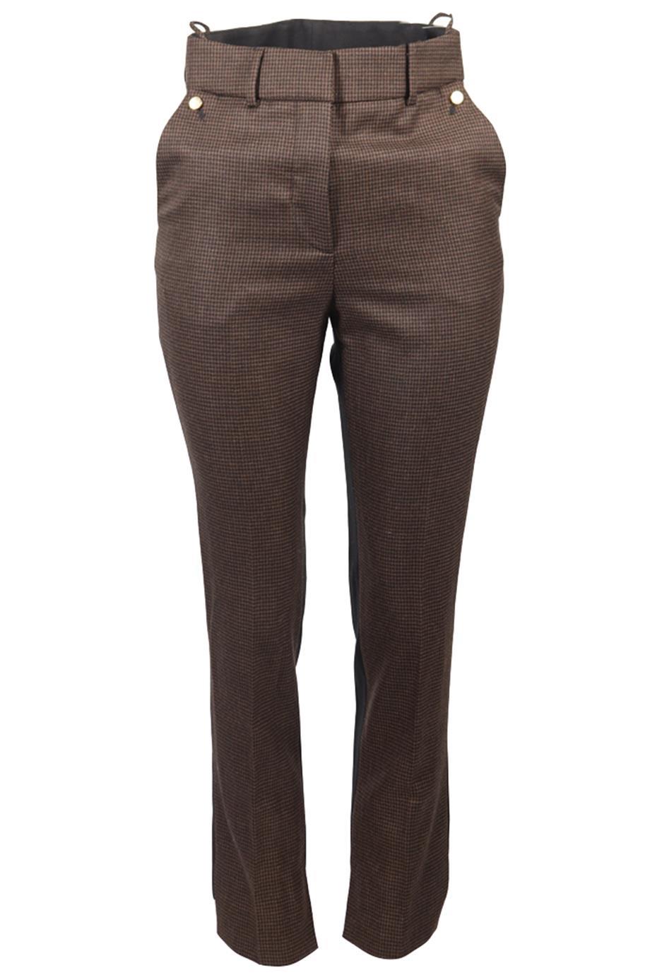 PETAR PETROV BROWN WOOL STRAIGHT LEG PANTS FR 36 UK 8