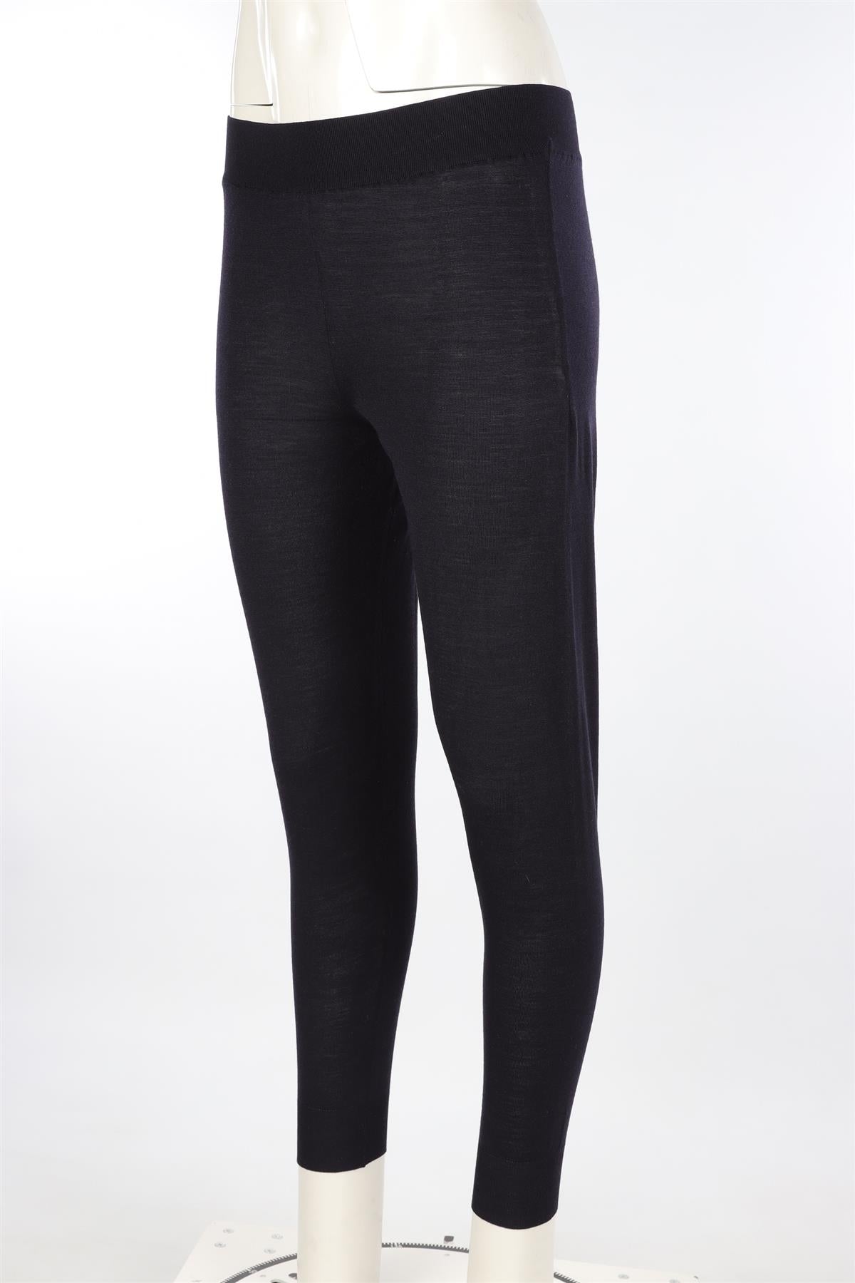 STELLA MCCARTNEY BLACK WOOL TAPERED PANTS IT 36 UK 4