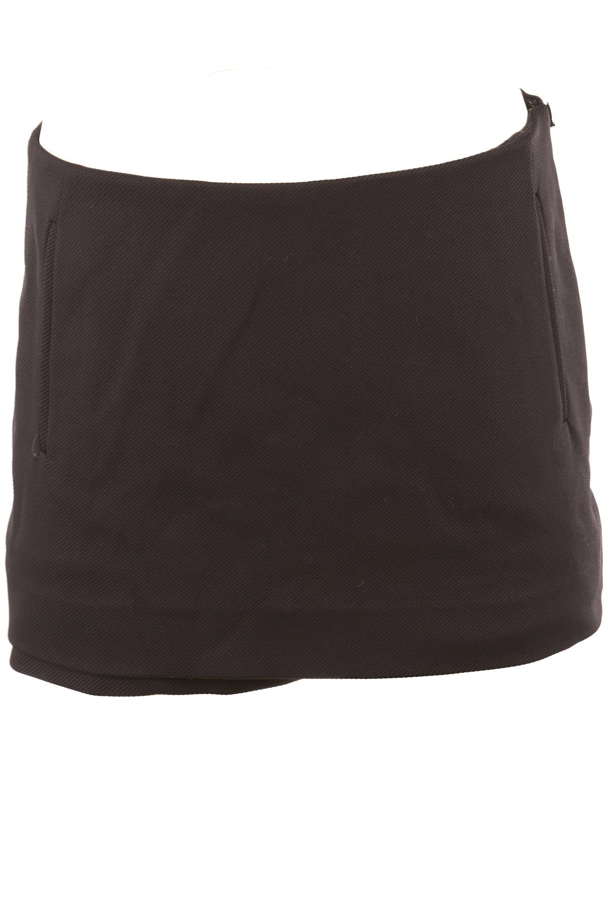 DIANE VON FURSTENBERG BLACK WOVEN MINI SKIRT US 4 UK 8