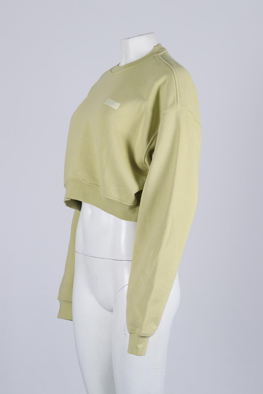 SET ACTIVE CROPPED COTTON SWEATSHIRT SMALL