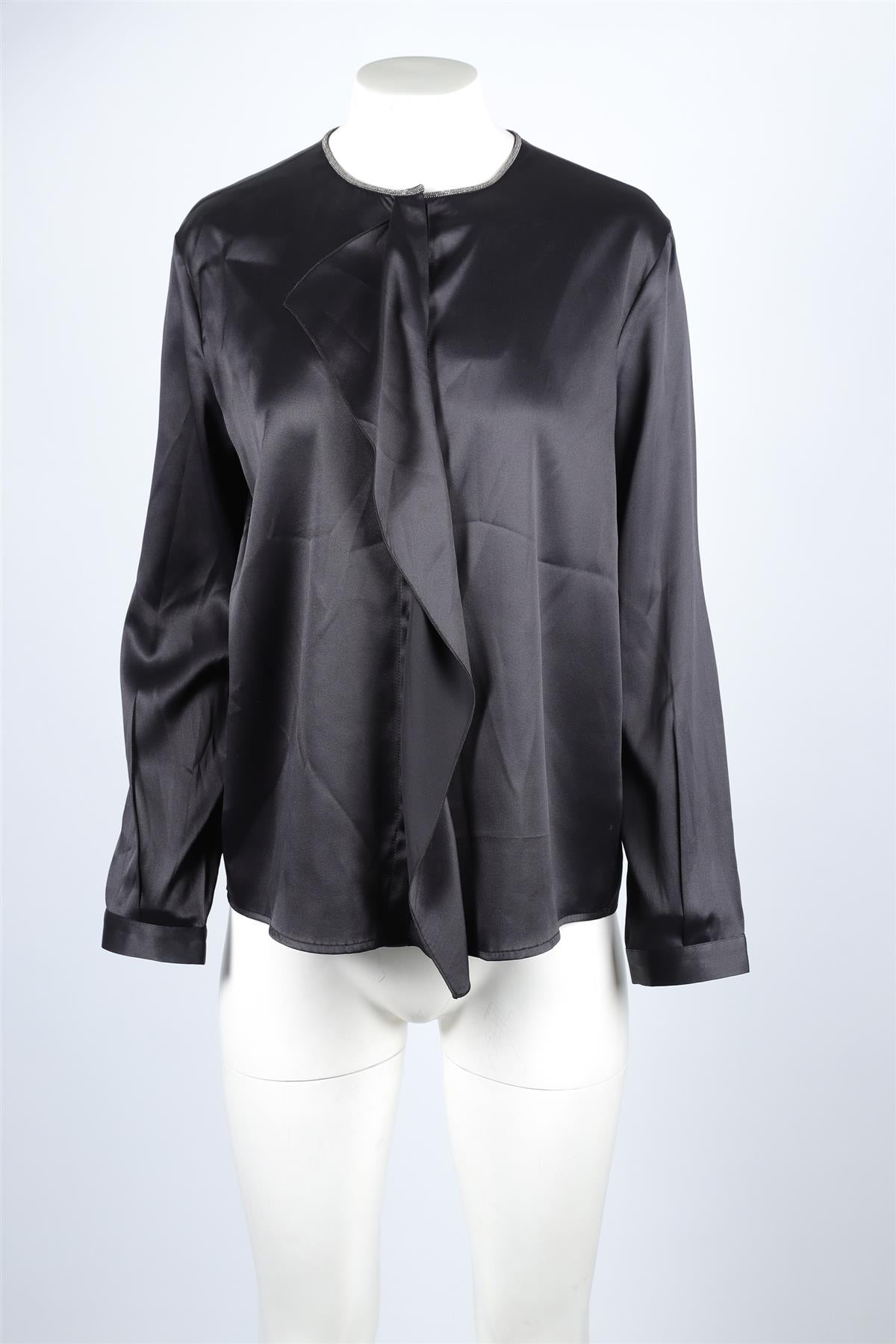 Fabina Filippi Black Silk Top MEDIUM