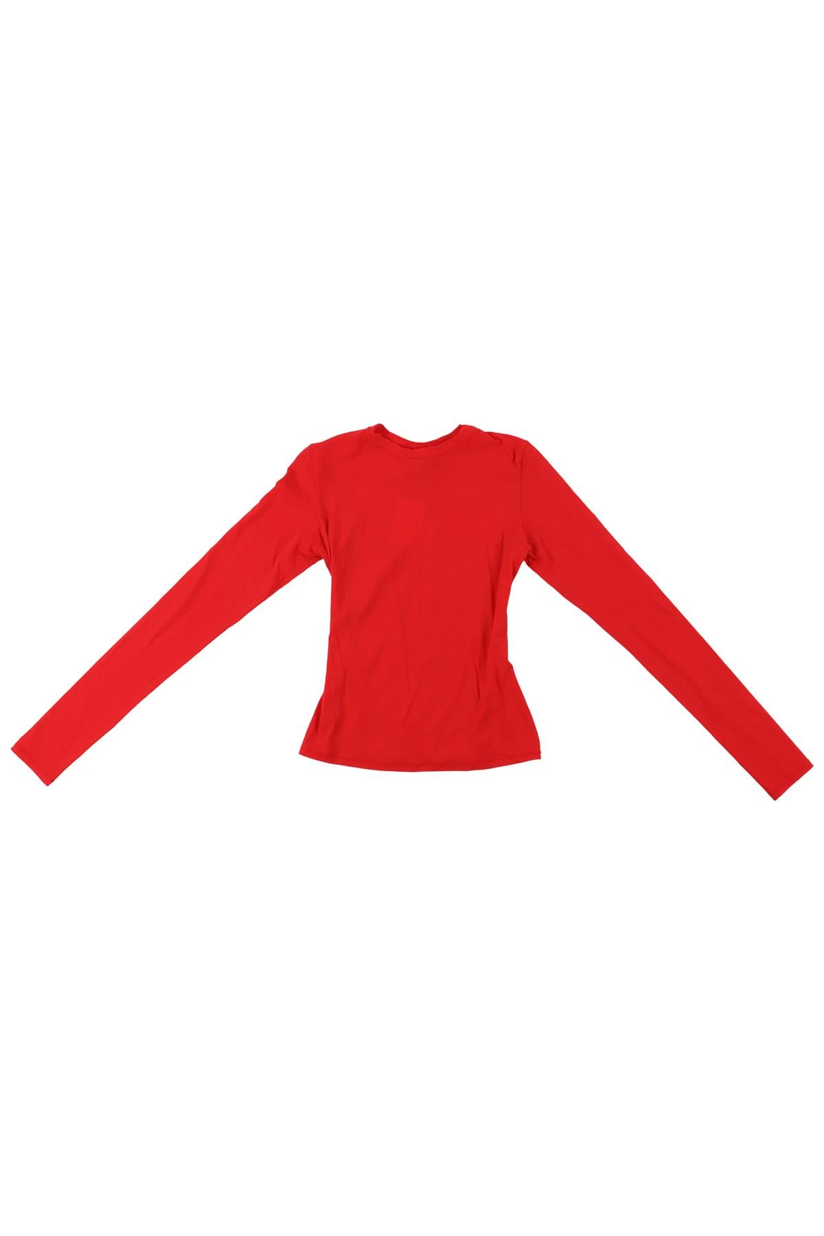 SKIMS RED JERSEY TOP XSMALL