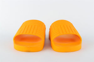 BOTTEGA VENETA ORANGE MEN'S RUBBER SLIDES EU 42 UK 8 US 9